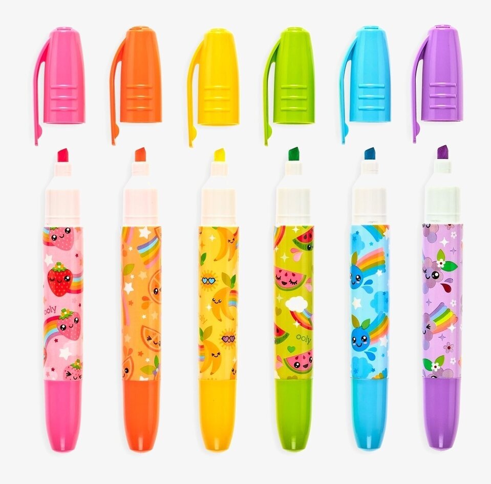 Jumbo Juicy - Scented Highlighters från Ooly, sex färger