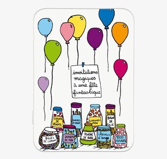 Bild av färgglada inbjudningskort med festlig design