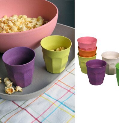 Mugg Kupig från Zuperzozial i olika färger och en skål