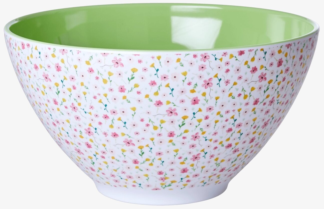 Salladsskål White Spring Flower Print från Rice i köksmiljö