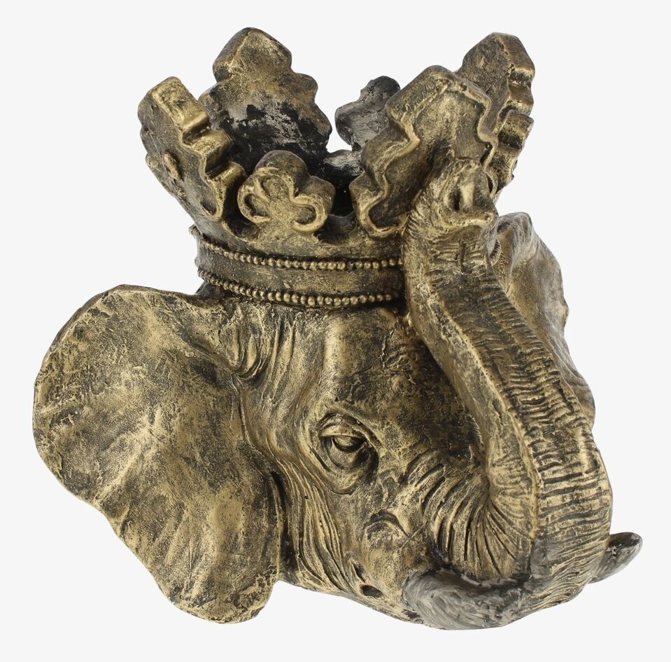 Bild av unik och detaljerad elefantkruka i guld