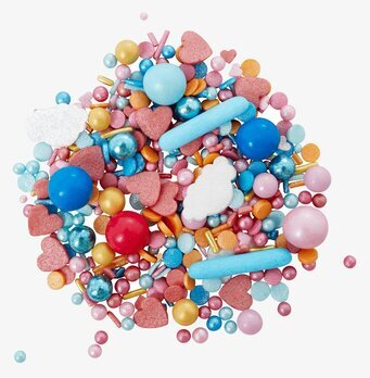 Bild av färgglatt strössel för bakning och dekoration