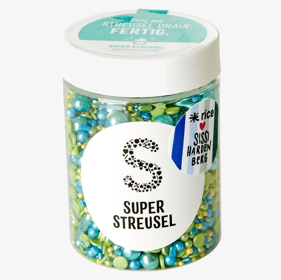 Bild av färgglad strösselmix i genomskinlig burk