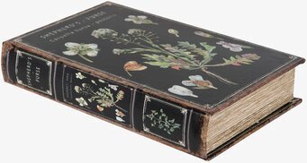 Bild av dekorativ boklåda med botaniskt motiv