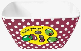 Bild av rektangulär skål med livlig och lekfull design