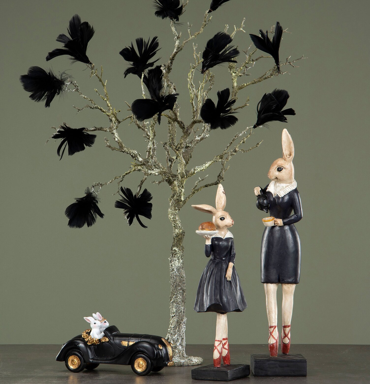 Kanin Dam från A Lot Decoration: eleganta kaninstatyetter