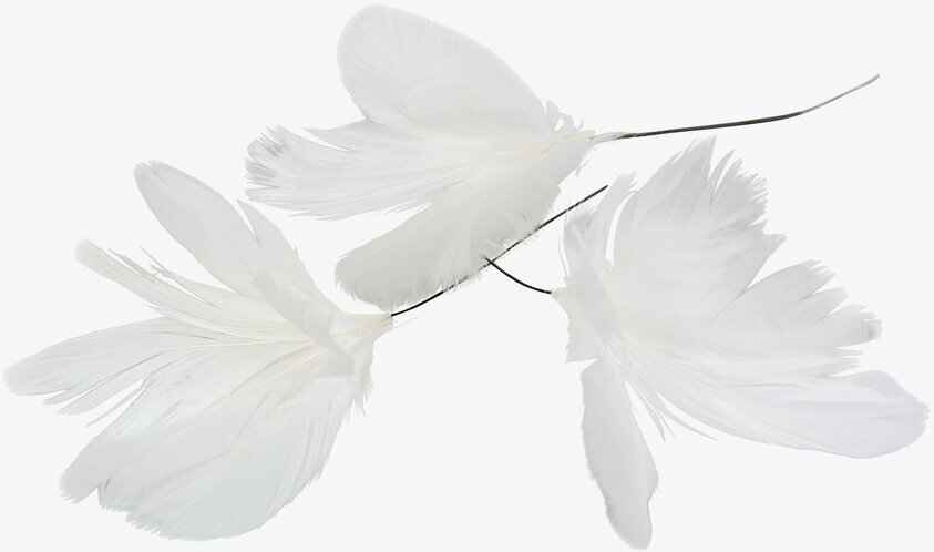 Fjäder/Tråd Blom Vit 12 st från A Lot Decoration