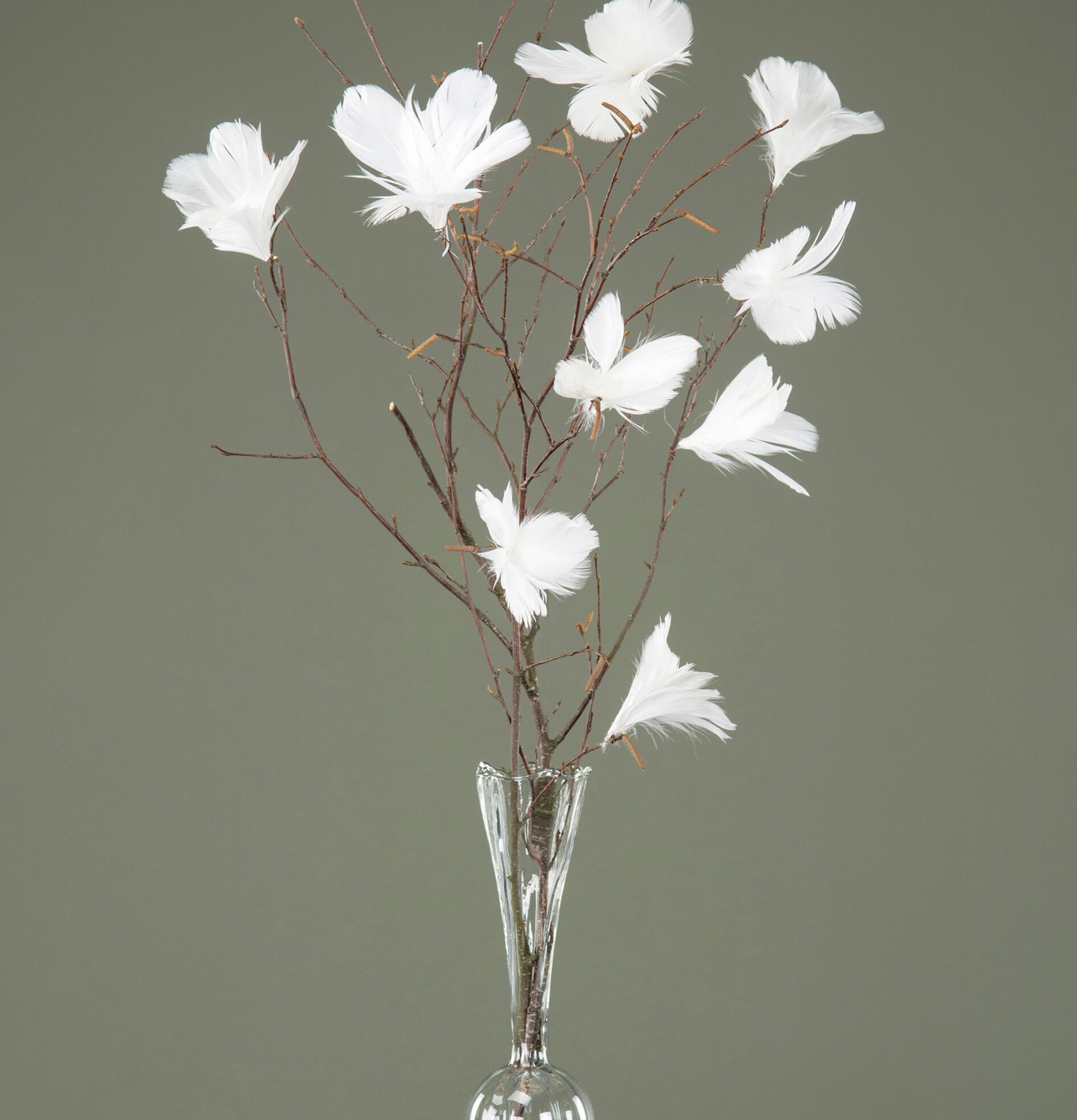 Fjäder/Tråd Blom Vit 12 st från A Lot Decoration i vas