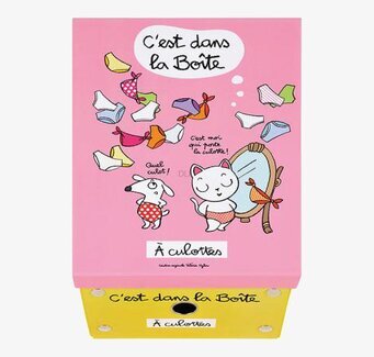 Bild av färgglad och lekfull hopfällbar underklädeslåda