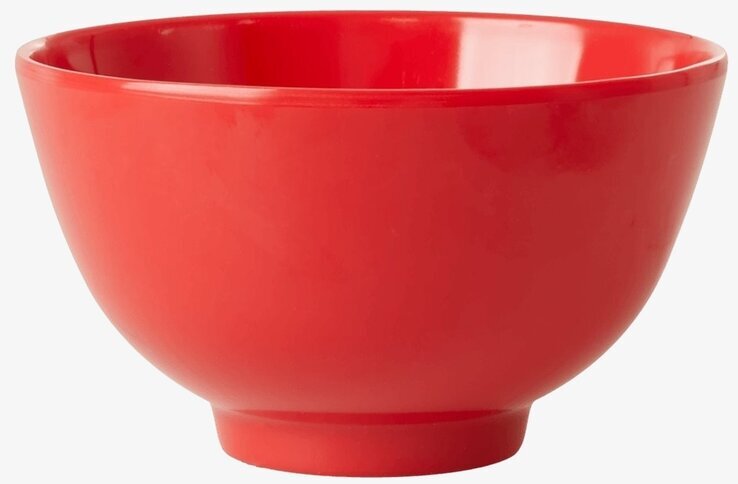 Bild av klarröd skål i hållbar melamin för köket