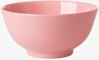 Bild av stilren rosa skål i melamin för vardagsbruk