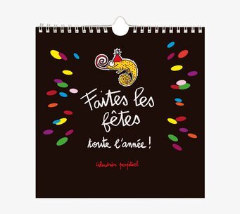 Bild av färgglad födelsedagskalender med festlig design