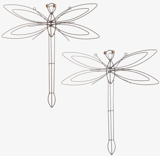 Bild av konstnärliga metalltrollsländor för väggdekor