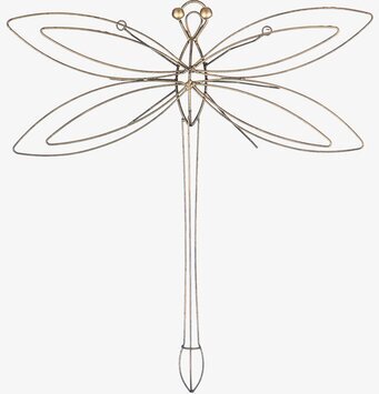 Bild av elegant smidesfigur - trollslända väggdekoration