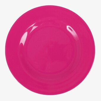 Bild av fuchsia assiett i melamin med tidlös design
