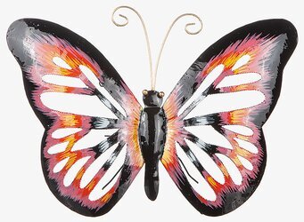 Bild av färgglad fjärilsdekoration med hamrad plåt