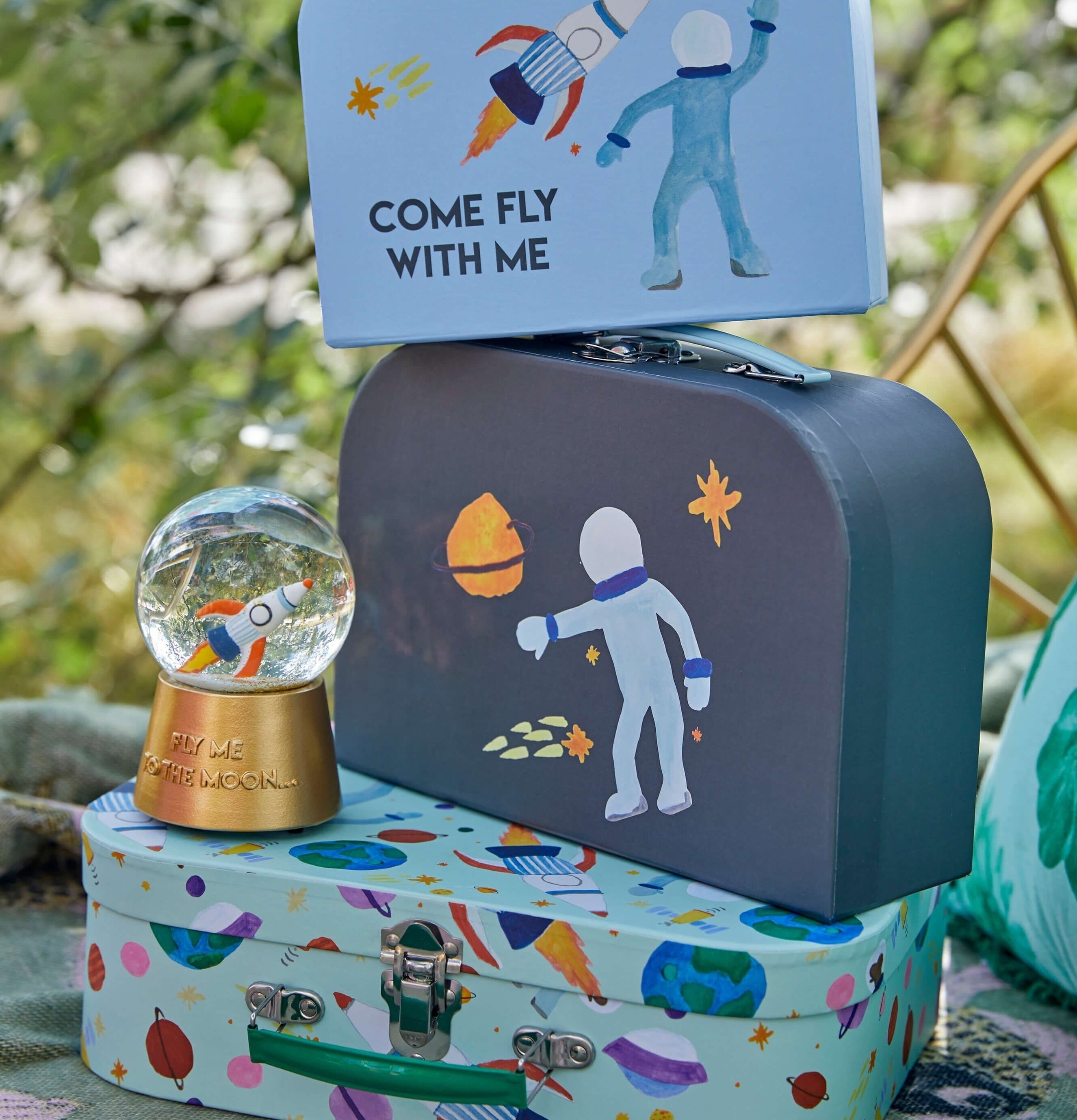 Väskor Cardboard Space Print Set/3 från Rice utomhus