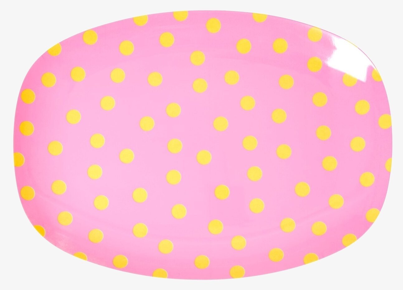 Bild av rektangulär tallrik med prickig design