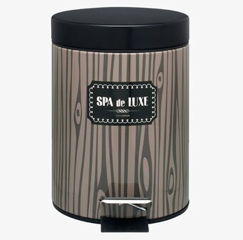 Bild av pedalhink med träliknande mönster och lyxig design