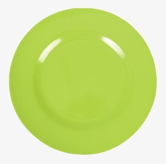 Bild av grön melamintallrik för praktisk dukning