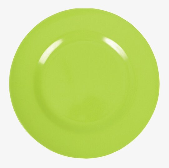 Tallrik Melamin Grön från Rice på minimalistisk bakgrund