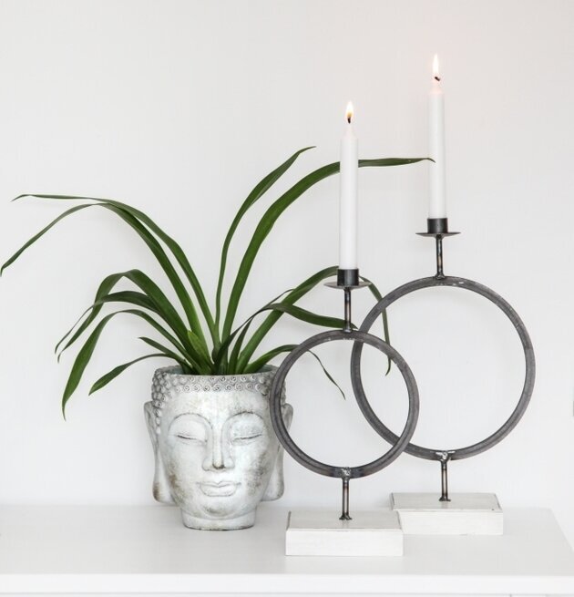 Kruka Buddha Large från Miljögården med grön växt