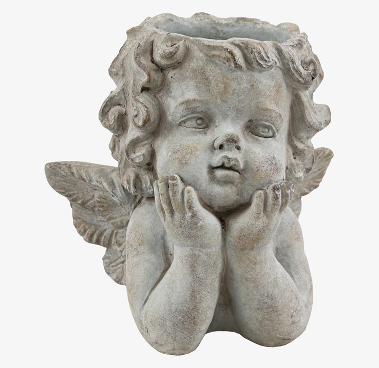 Bild av dekorativ kruka formad som en ängel