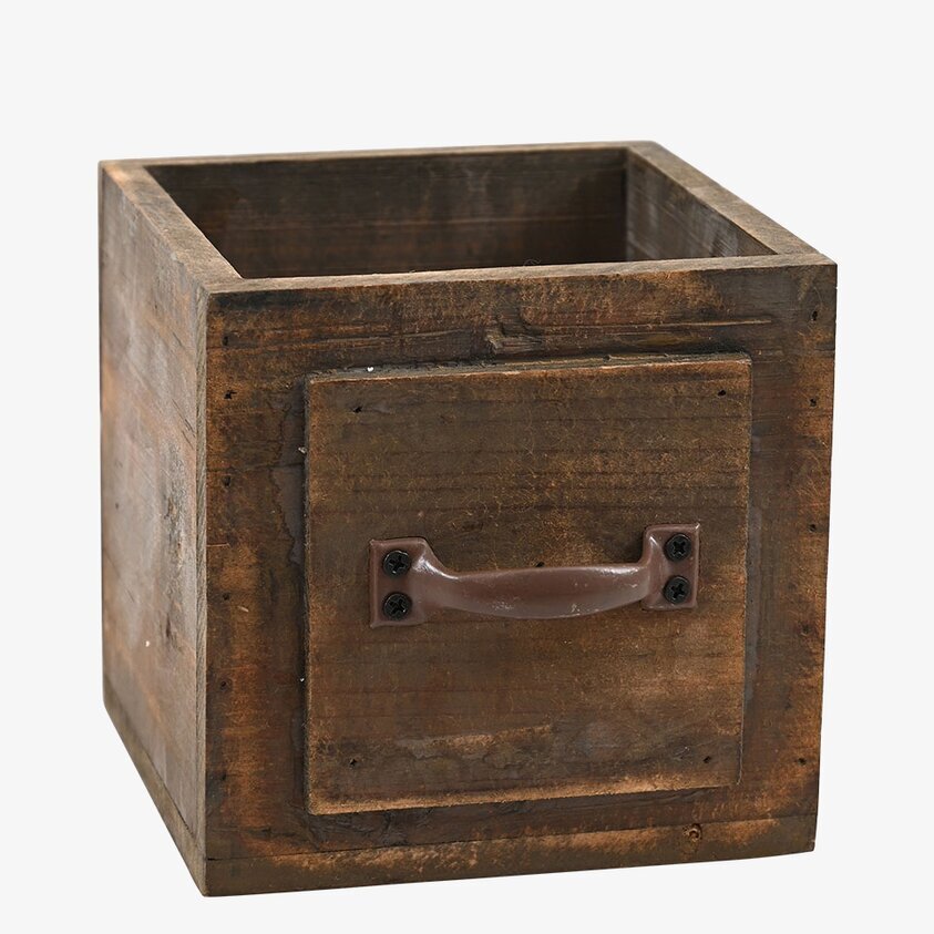 Trälåda Med Handtag från Miljögården i massivt trä