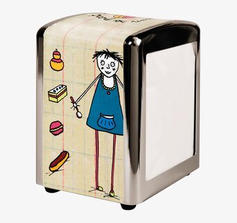 Bild av lekfullt servettställ med unik design i metall