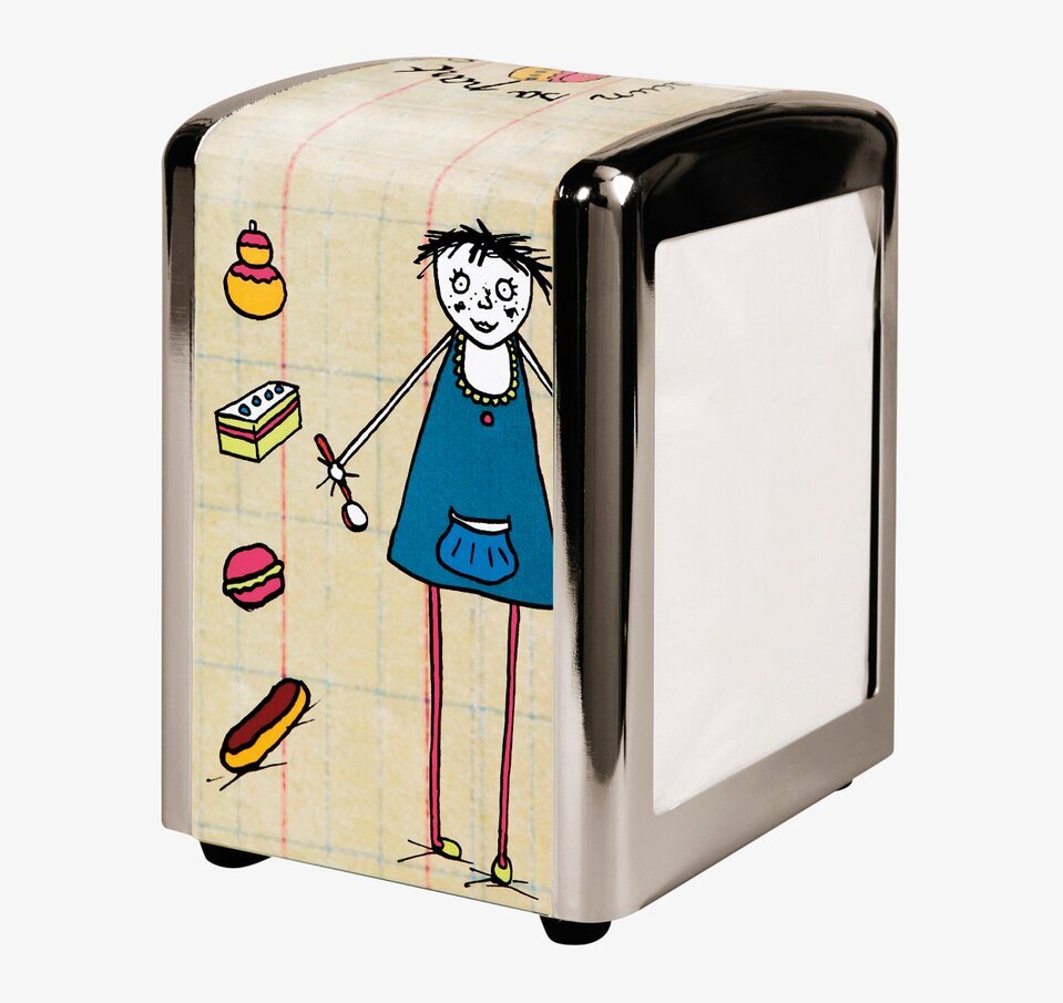 Bild av lekfullt servettställ med unik design i metall