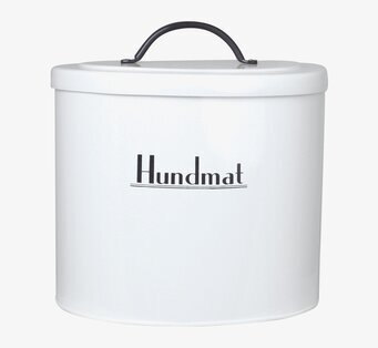 Bild av stilren och funktionell plåtburk för hundmat