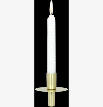 Bild av elegant ljushållare i mässing för flaskor