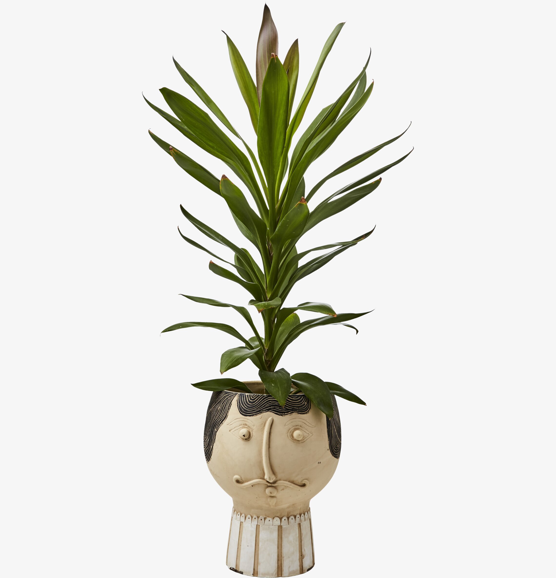 Kruka Camille L Beige/Svart från Affari med ansiktsdesign