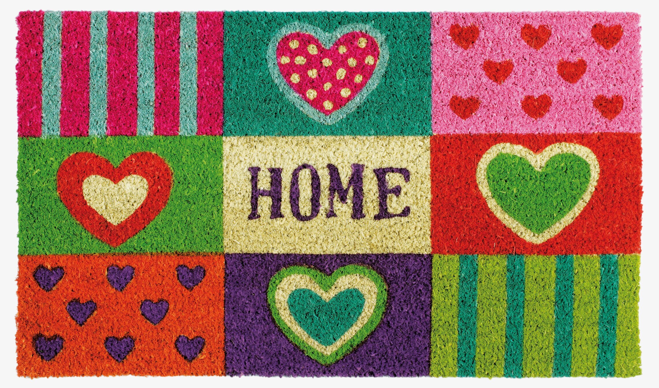 Bild av färgglad dörrmatta med unik design och mönster