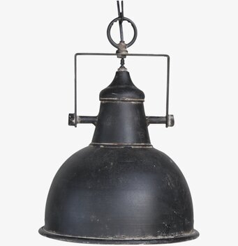 Bild av industriell taklampa i antiksvart stil