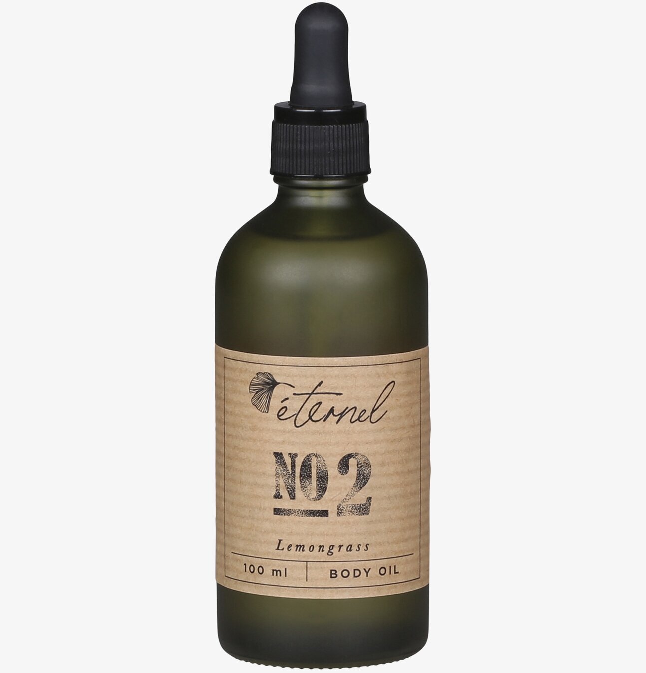 Bild av elegant flaska i grönt glas med svart pipett