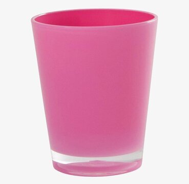 Bild av retro glas i rosa nyans med stilren design