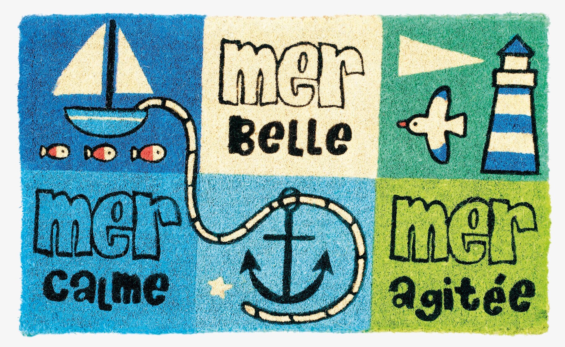 Dörrmatta Vackra havet från Derriére la porte med maritimt tema