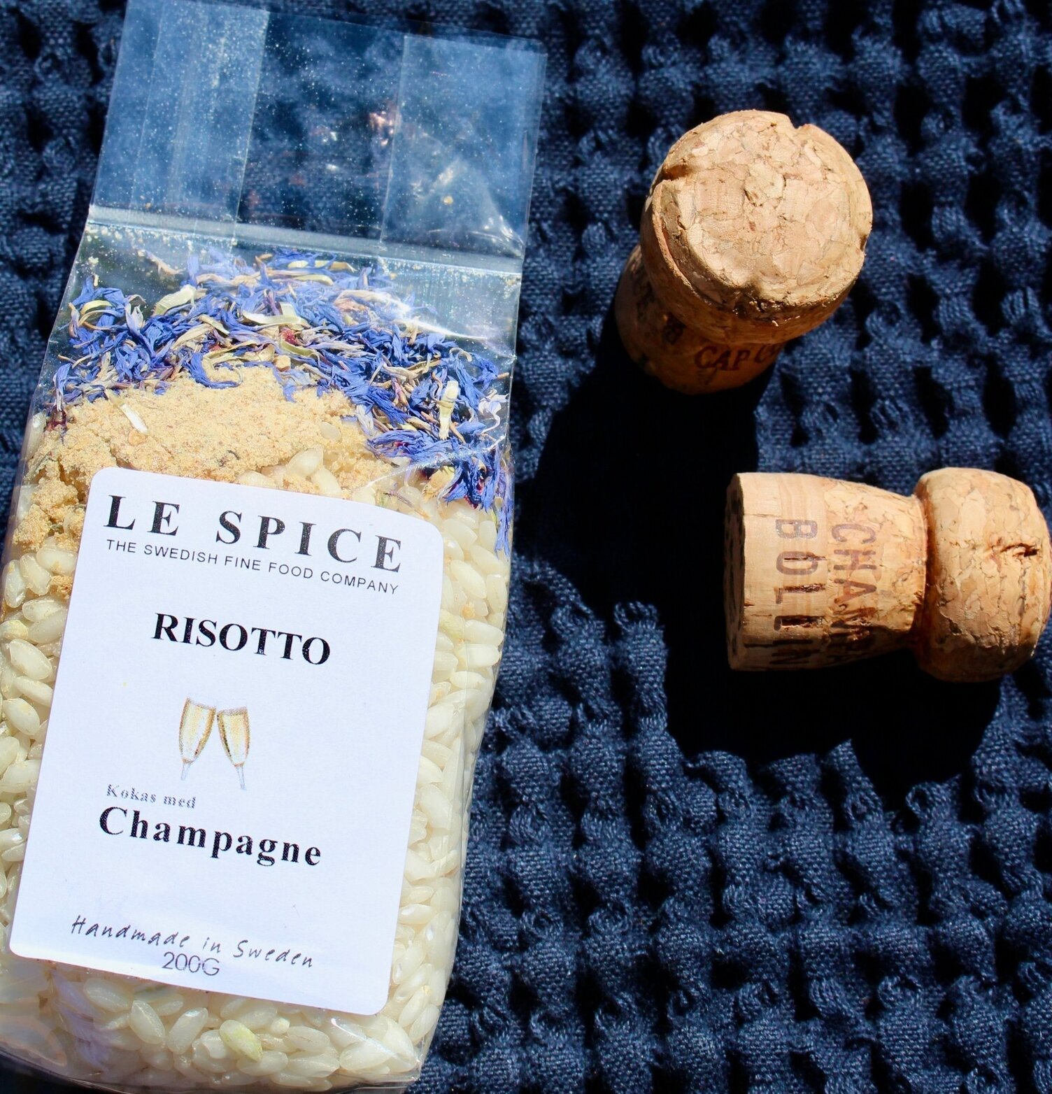 Risotto Champagne från Le Spice i genomskinlig plastpåse