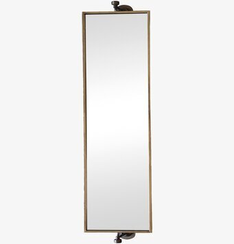 Bild av elegant väggspegel med antik mässingsram