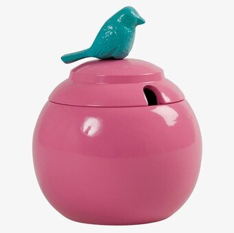 Bild av iögonfallande syltburk med lekfull design