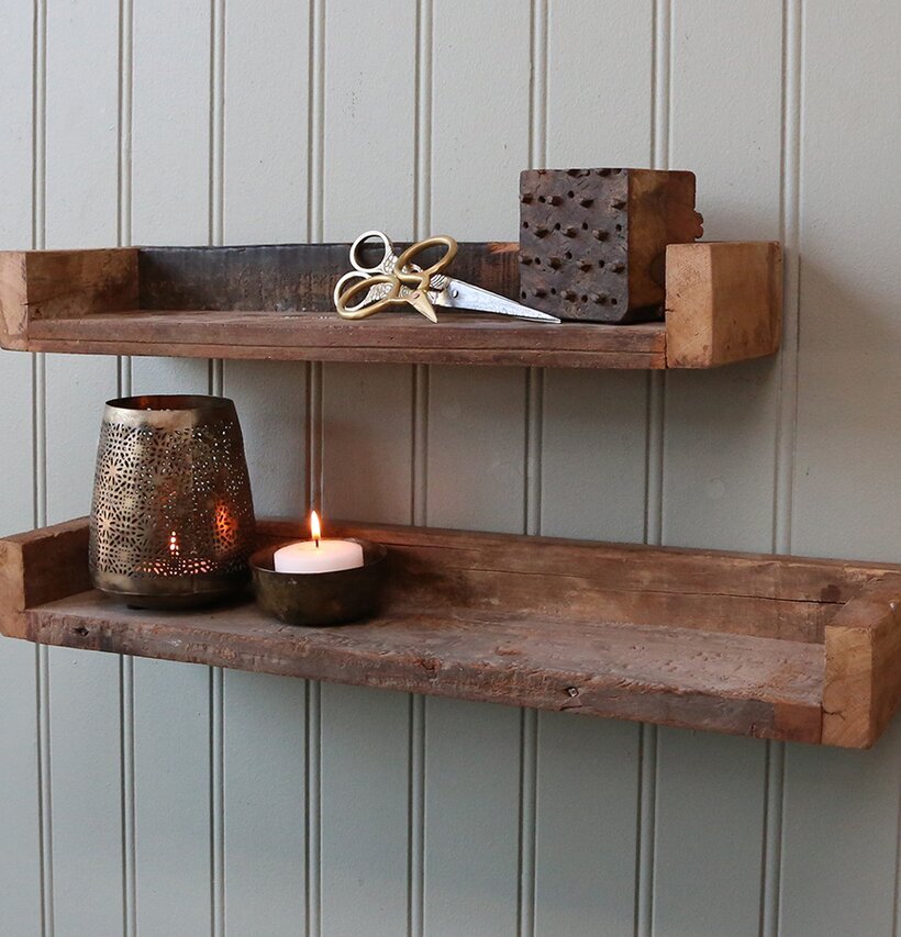 Trähylla Med Kant Grimaud Medium från Chic Antique