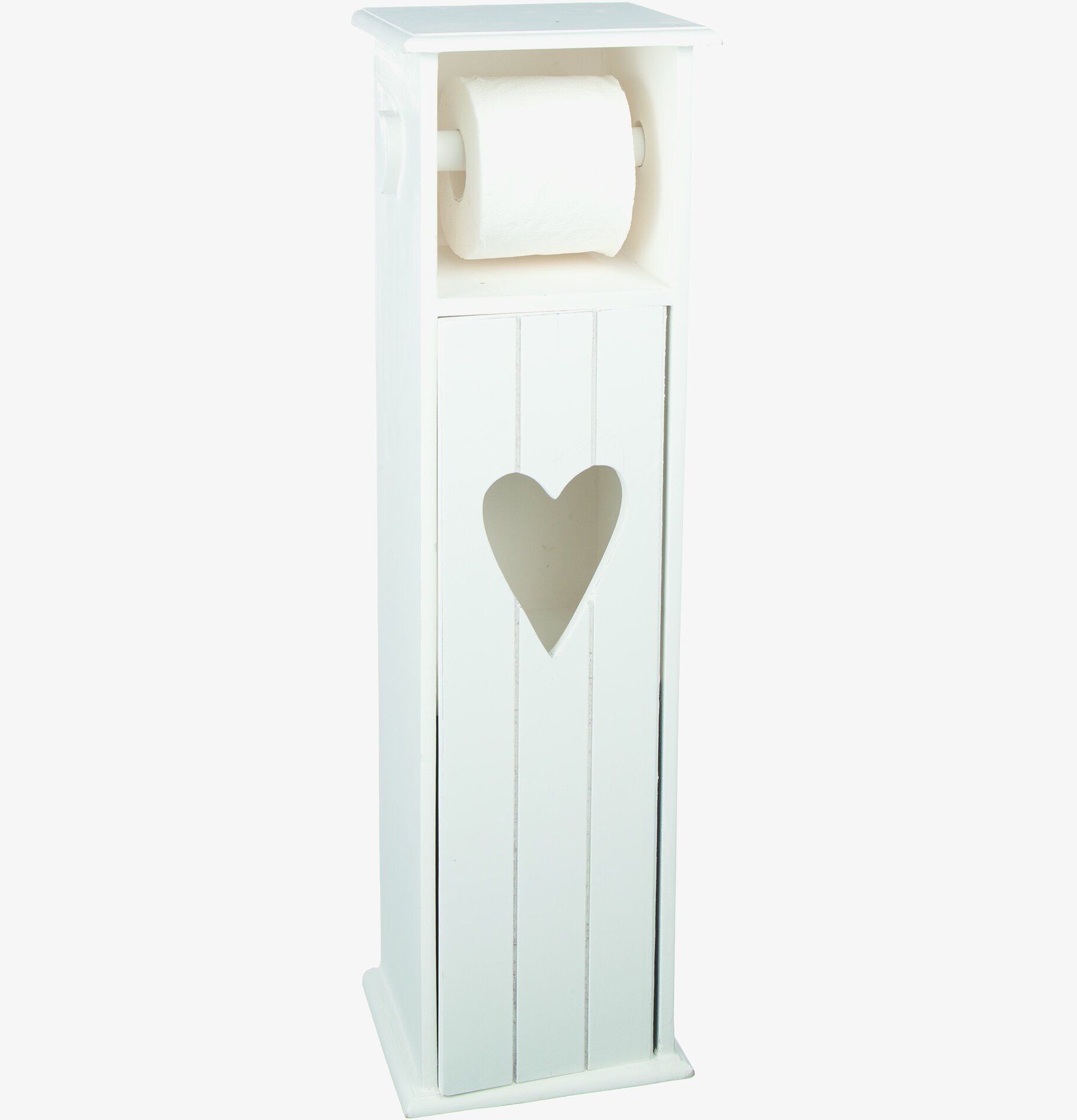 Träskåp Hjärta Toarullar från Different Design i vit finish