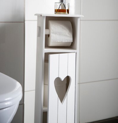 Bild av stilrent och funktionellt träskåp för badrum