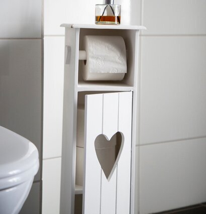 Bild av stilrent och funktionellt träskåp för badrum