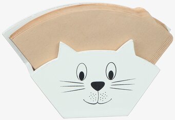 Bild av stilren och lekfull kattformad filterhållare