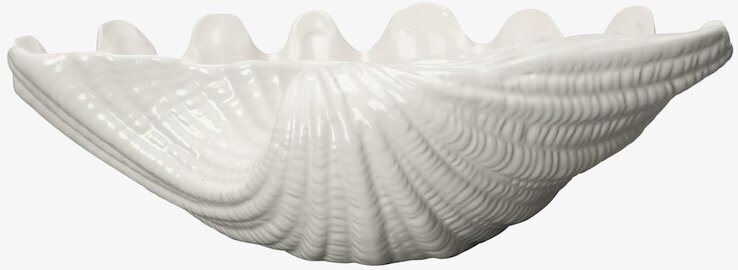 Skål Shell L Vit från By ON, inspirerad av en musselsnäcka