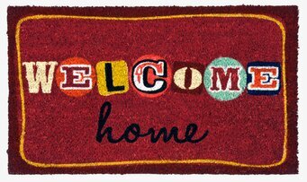 Bild av lekfull och inbjudande dörrmatta för hemmet