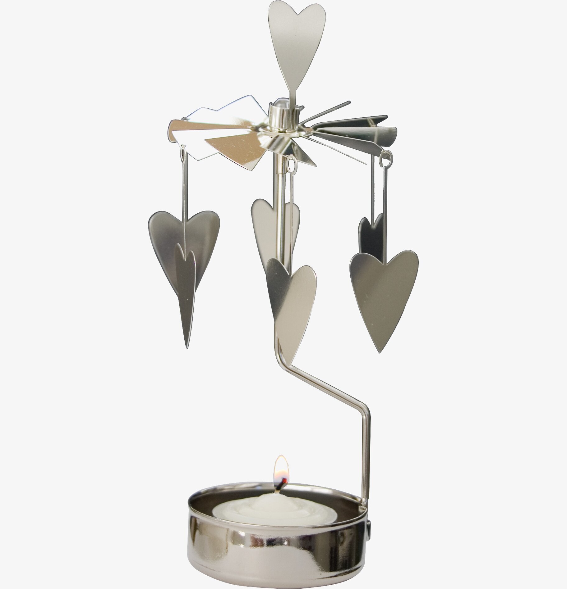 Änglaspel Hjärtan från Pluto Produkter i blank metall