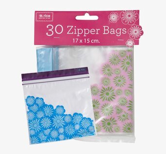 Bild på färgglada ziplock-påsar för praktisk förvaring